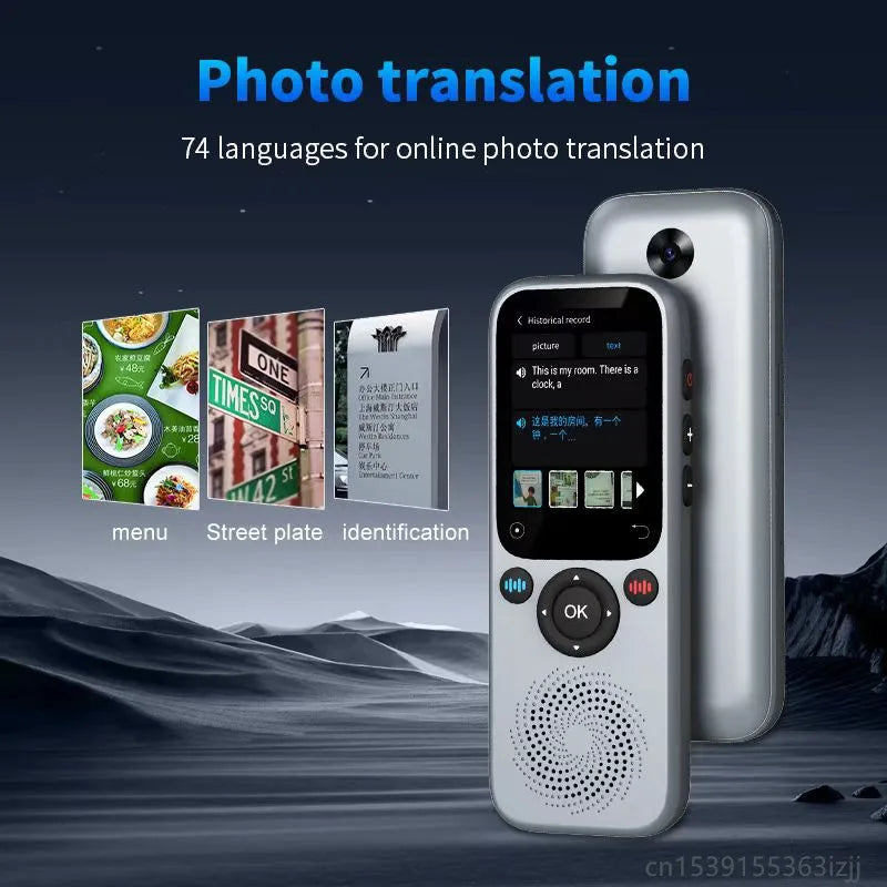 Translation Camera Device S20 Real-Time Smart AI Voice Photo Translator 138 Languages Portable Text Voice Translator