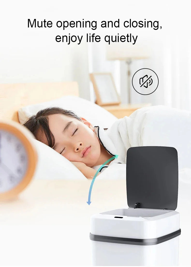 Bin 13L Bathroom Touch In The Toilet Garbage Bucket Waste Bins Dustbin Smart Trash Can Kitchen