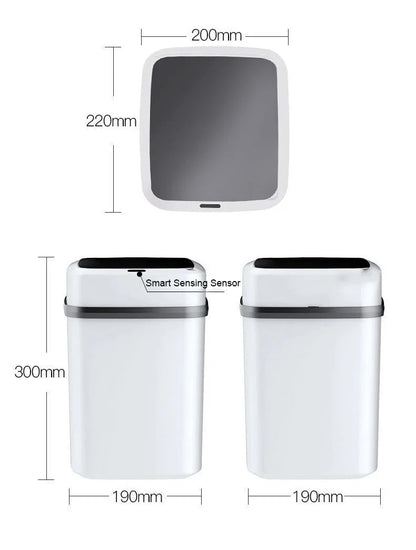 Bin 13L Bathroom Touch In The Toilet Garbage Bucket Waste Bins Dustbin Smart Trash Can Kitchen