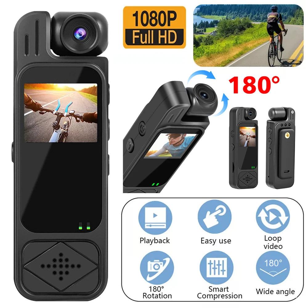 Full HD 1080P Mini Body Camera Body Mounted Camera Night Vision Digital Video Recorder 1.3inch Bodycam Police Camera