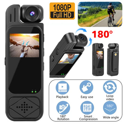 Full HD 1080P Mini Body Camera Body Mounted Camera Night Vision Digital Video Recorder 1.3inch Bodycam Police Camera