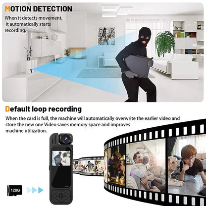 Full HD 1080P Mini Body Camera Body Mounted Camera Night Vision Digital Video Recorder 1.3inch Bodycam Police Camera