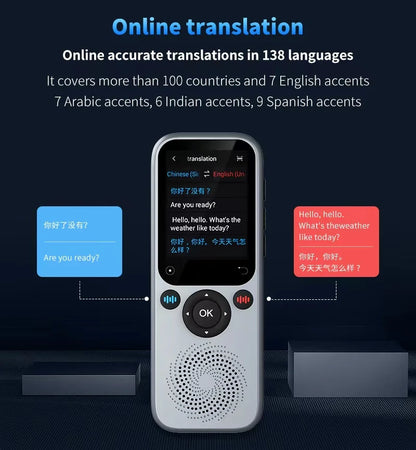 Translation Camera Device S20 Real-Time Smart AI Voice Photo Translator 138 Languages Portable Text Voice Translator