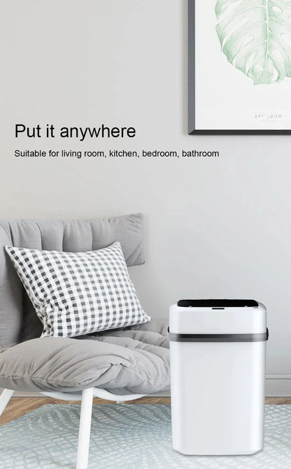 Bin 13L Bathroom Touch In The Toilet Garbage Bucket Waste Bins Dustbin Smart Trash Can Kitchen