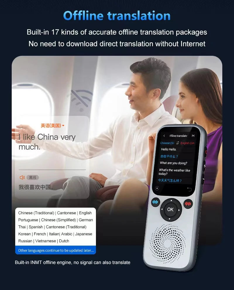 Translation Camera Device S20 Real-Time Smart AI Voice Photo Translator 138 Languages Portable Text Voice Translator