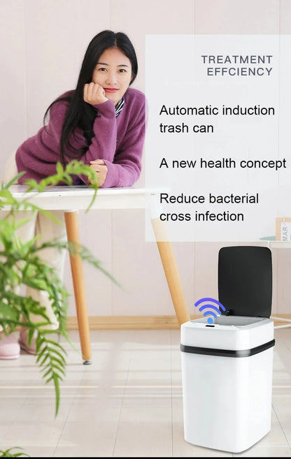Bin 13L Bathroom Touch In The Toilet Garbage Bucket Waste Bins Dustbin Smart Trash Can Kitchen
